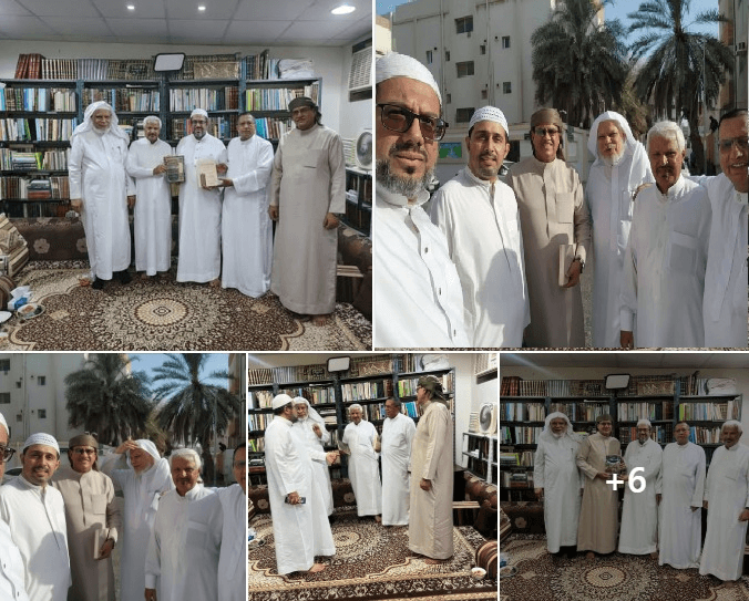 زيارة وفد مركز حضرموت للدراسات التاريخية للدكتور محمد أبو بكر باذيب في جدة