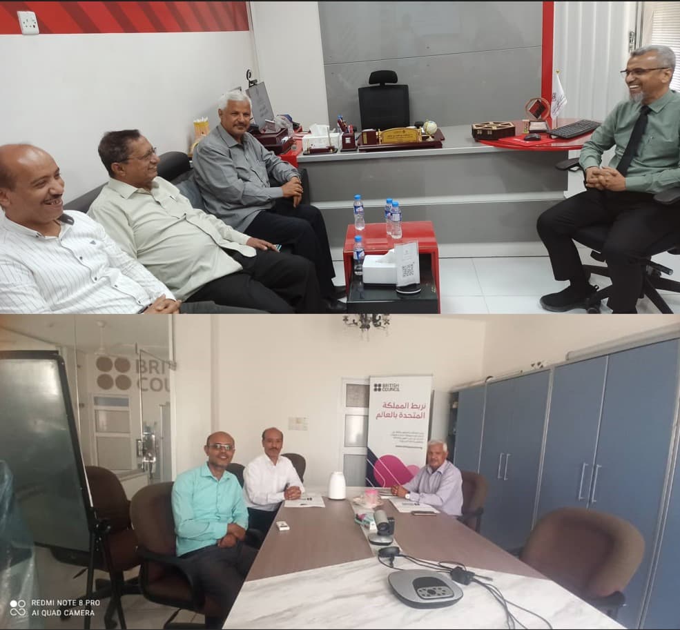 إدارة مركز حضرموت للدراسات التاريخية تزور مؤسسة العون للتنمية ومكتب المجلس الثقافي البريطاني بالمكلا